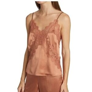 Cami NYC Dana Lace Silk Camisole in Acorn Size XS